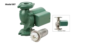 007-VSF5 | Circulator Pump (Variable Speed) | Cast Iron | 1/25 HP | 115V | Single Phase | 0.71A | 3250 RPM | Flanged | 23 GPM | 10ft Max Head | 125 PSI Max Press. | Series 007 | Taco