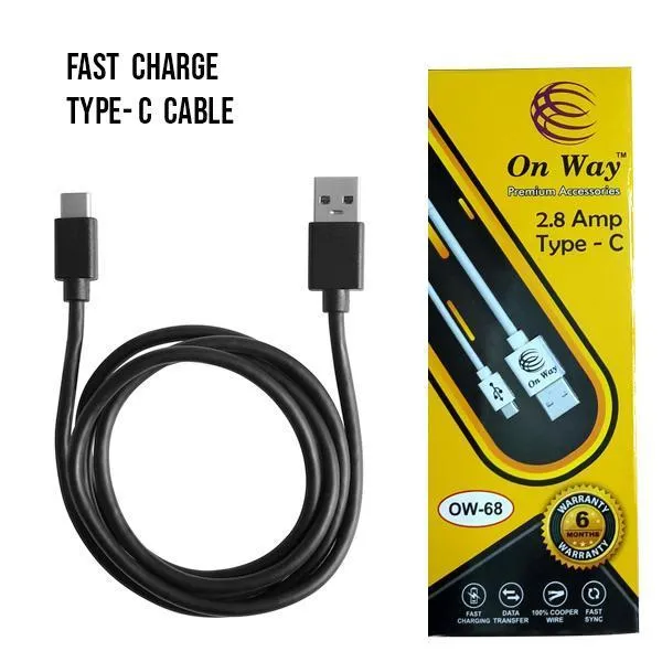 0310 Regular USB Type-C Cable 2.8 Amp Fast Charging Cabel
