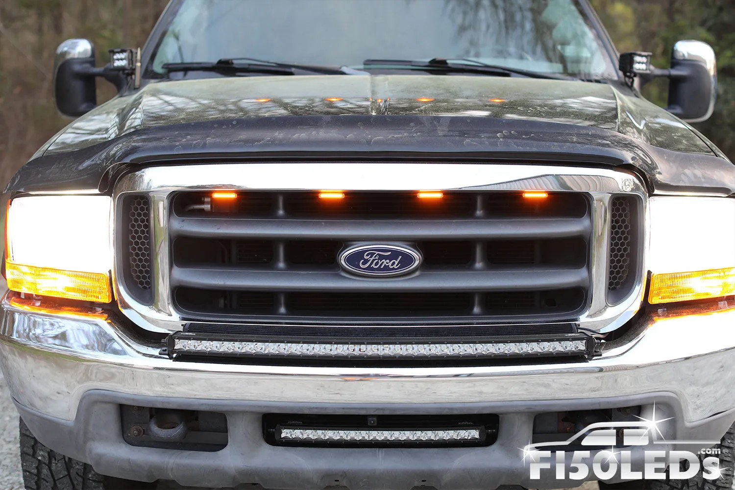 1998 - 2007 F250 Super Duty RAPTOR STYLE EXTREME LED GRILL KIT