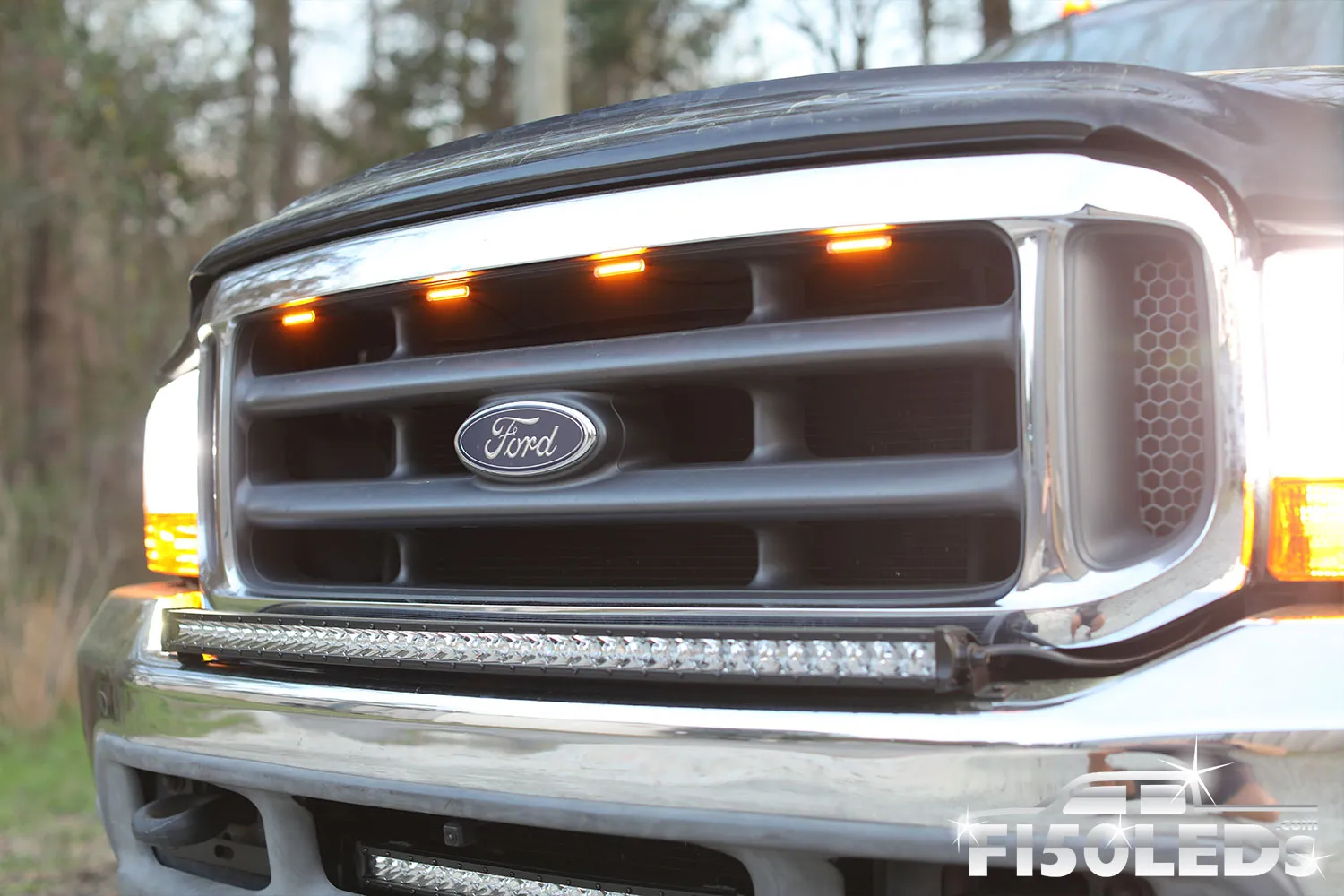 1998 - 2007 F250 Super Duty RAPTOR STYLE EXTREME LED GRILL KIT