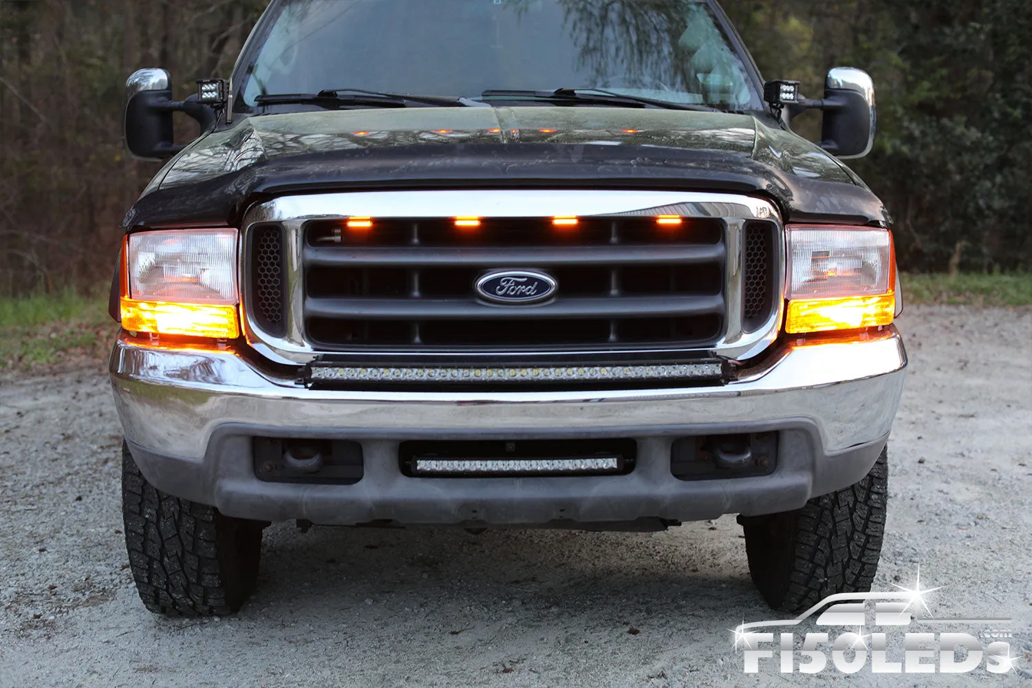 1998 - 2007 F250 Super Duty RAPTOR STYLE EXTREME LED GRILL KIT