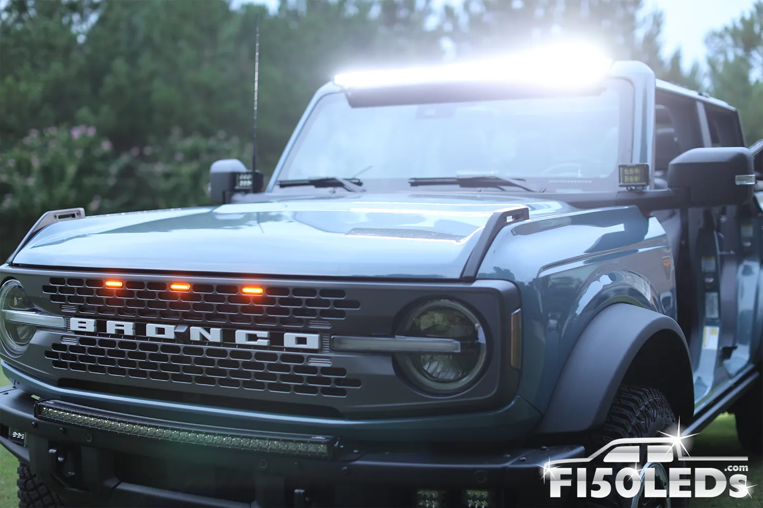 2021 - 2025 Ford Bronco Raptor Style Extreme Amber LED Grill Kit
