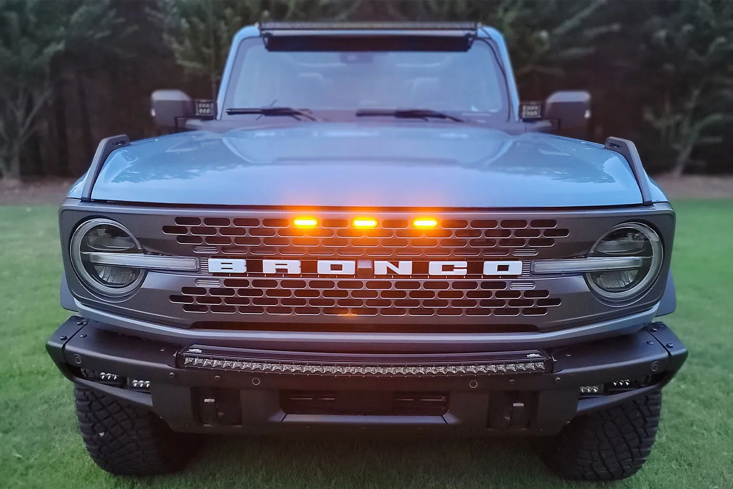 2021 - 2025 Ford Bronco Raptor Style Extreme Amber LED Grill Kit