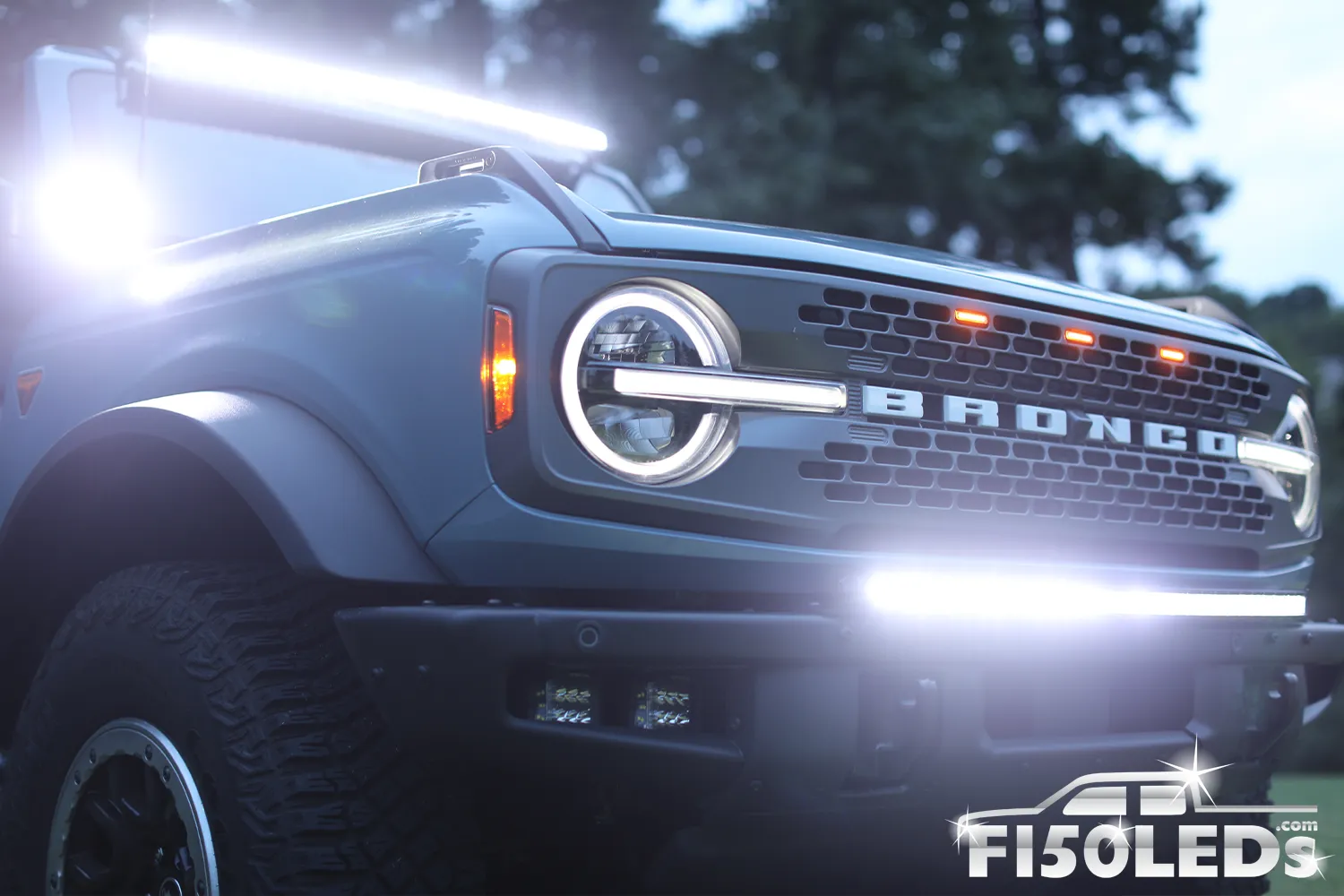 2021 - 2025 Ford Bronco Raptor Style Extreme Amber LED Grill Kit
