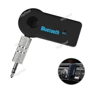 2pcs Car Audio Receiver Bluetooth4.1 EDR Wireless Audio Music Adapter with Hands-free Calls 3.5mm Stereo Output