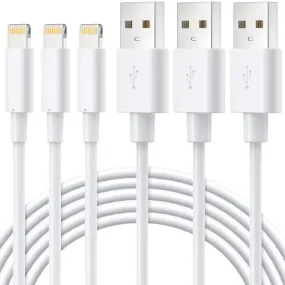 3-Pack: Lightning Cable for Apple iPhone, iPad