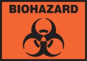 Accuform Signs Biohazard Pre-Printed Label, 3-1/2 x 5 Inch, 1 Each