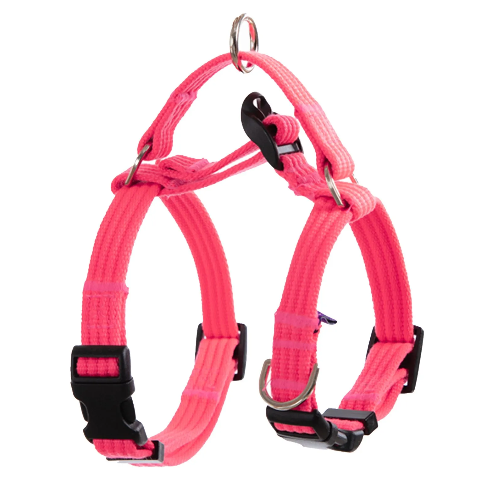 Adjustable No-Pull Dog Harness, Double-Lined Straps L Neon-Pink