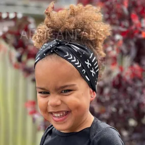 African print Headband - Kids - Hair Accessories - Black Mud
