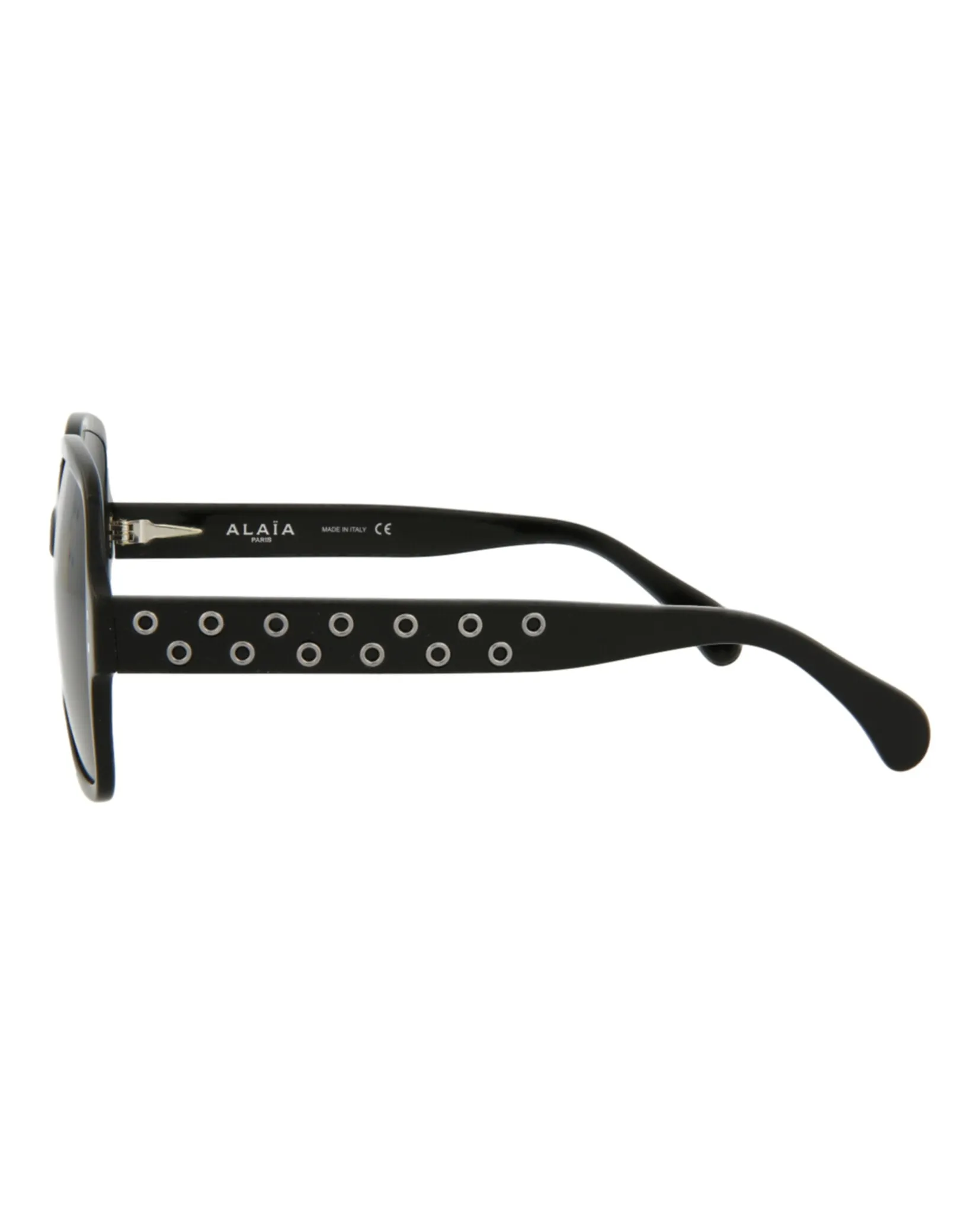 Alaia Womens Square/Rectangle Black Black Grey Fashion Designer Eyewear