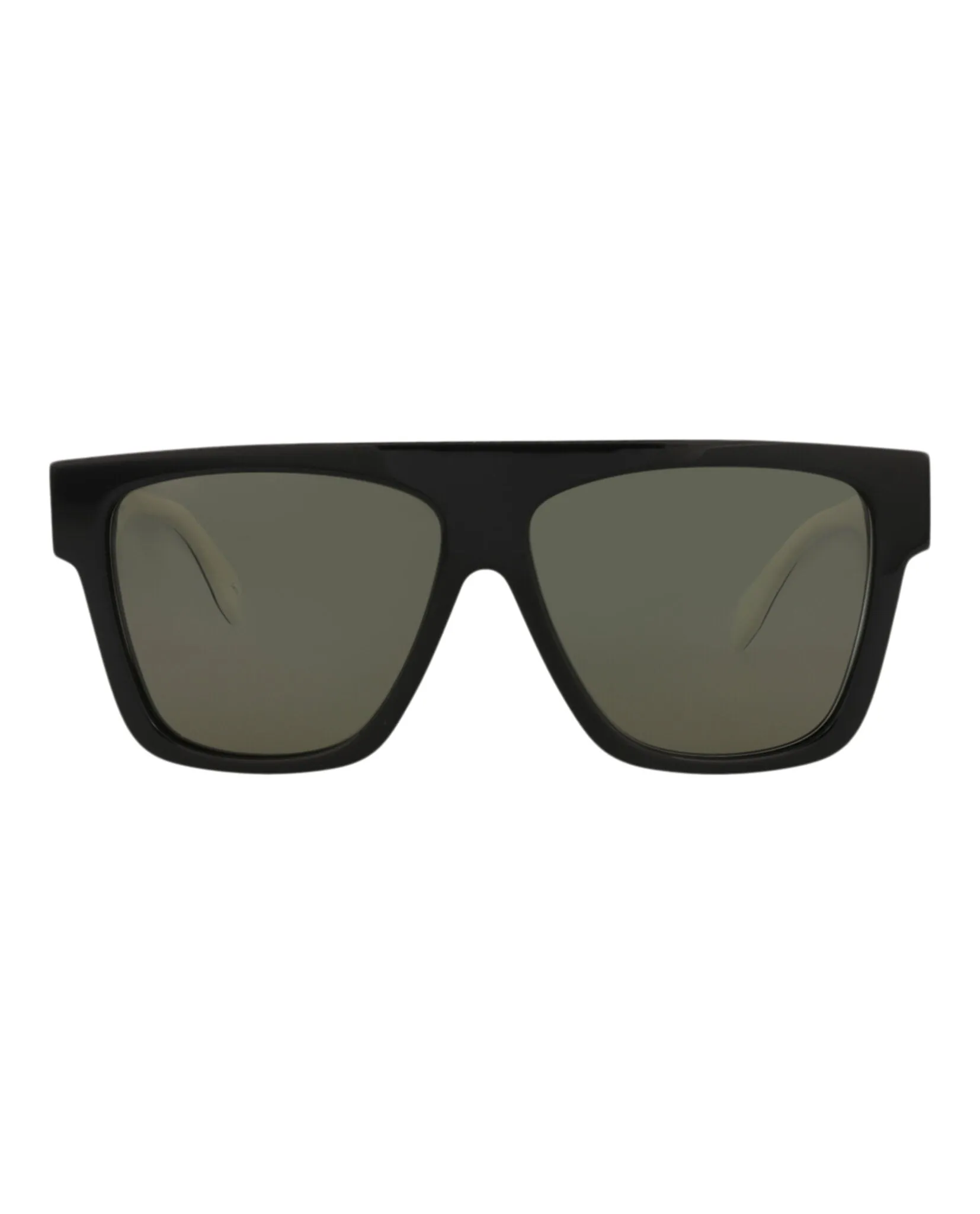Alexander McQueen Mens Square/Rectangle Black Black Green Fashion Designer Eyewear