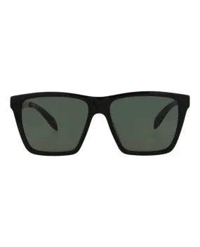 Alexander McQueen Mens Square/Rectangle Black Silver Green Fashion Designer Eyewear
