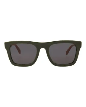 Alexander McQueen Mens Square/Rectangle Green Green Grey Fashion Designer Eyewear