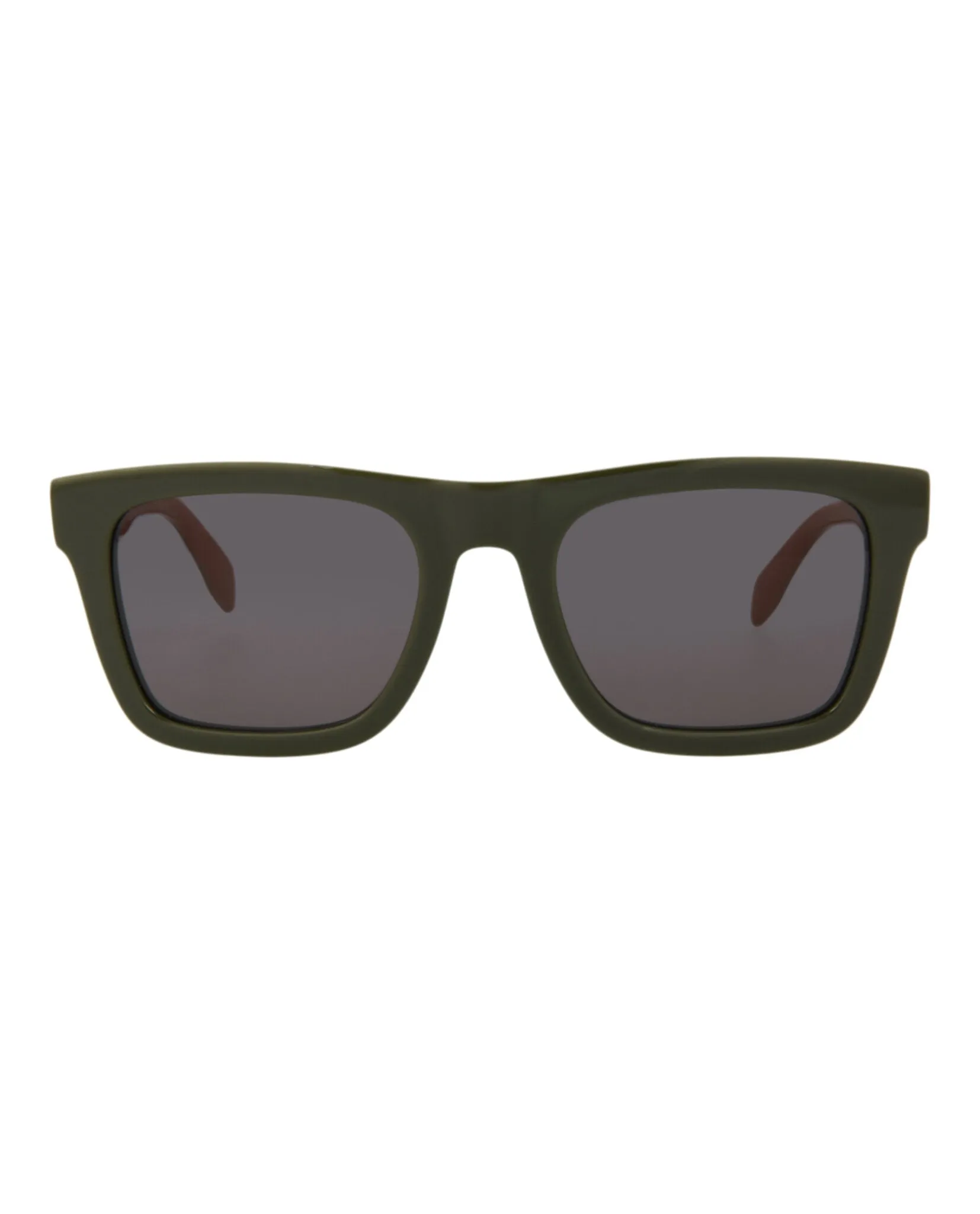 Alexander McQueen Mens Square/Rectangle Green Green Grey Fashion Designer Eyewear