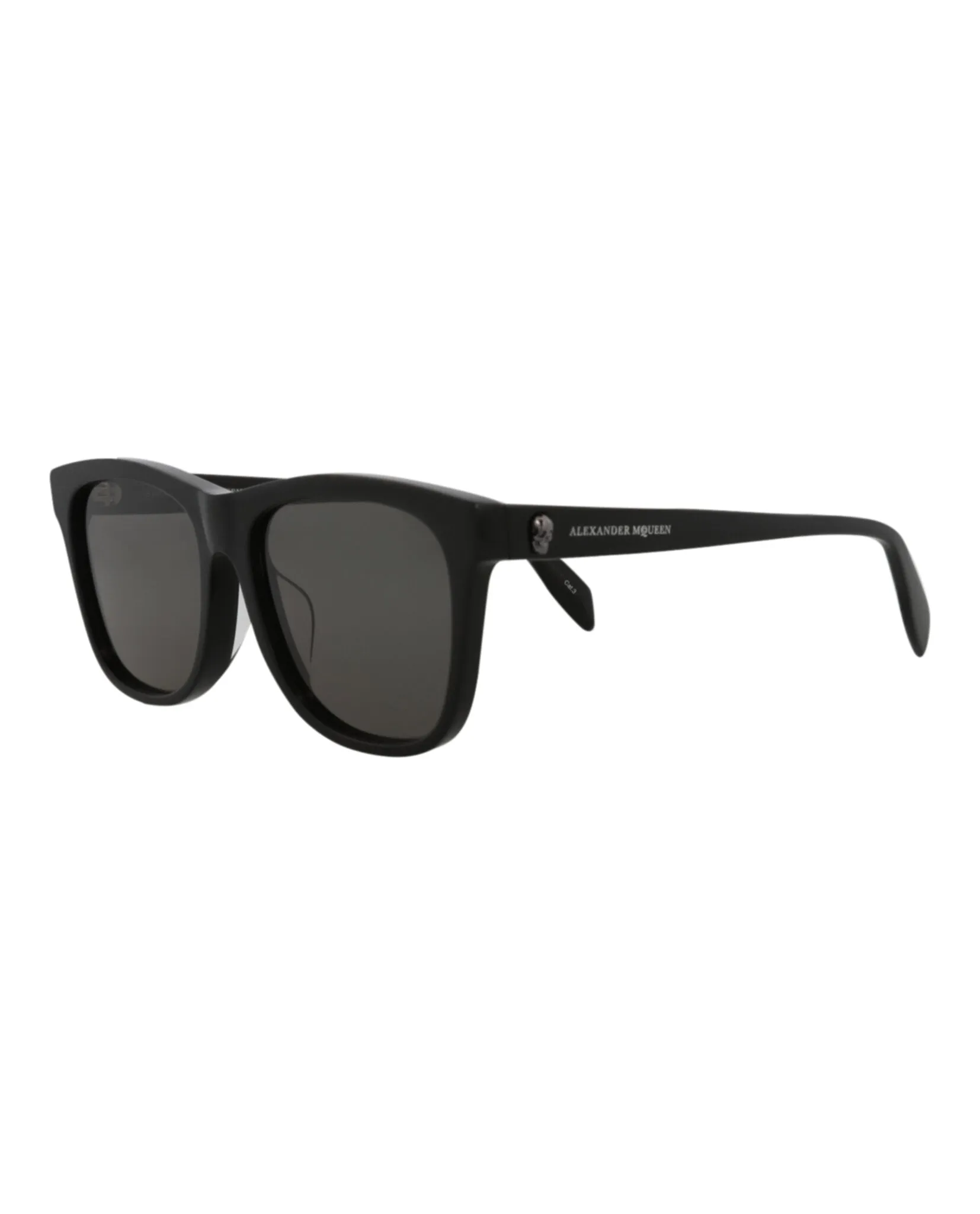 Alexander McQueen Unisex Square/Rectangle Black Black Grey Fashion Designer Eyewear