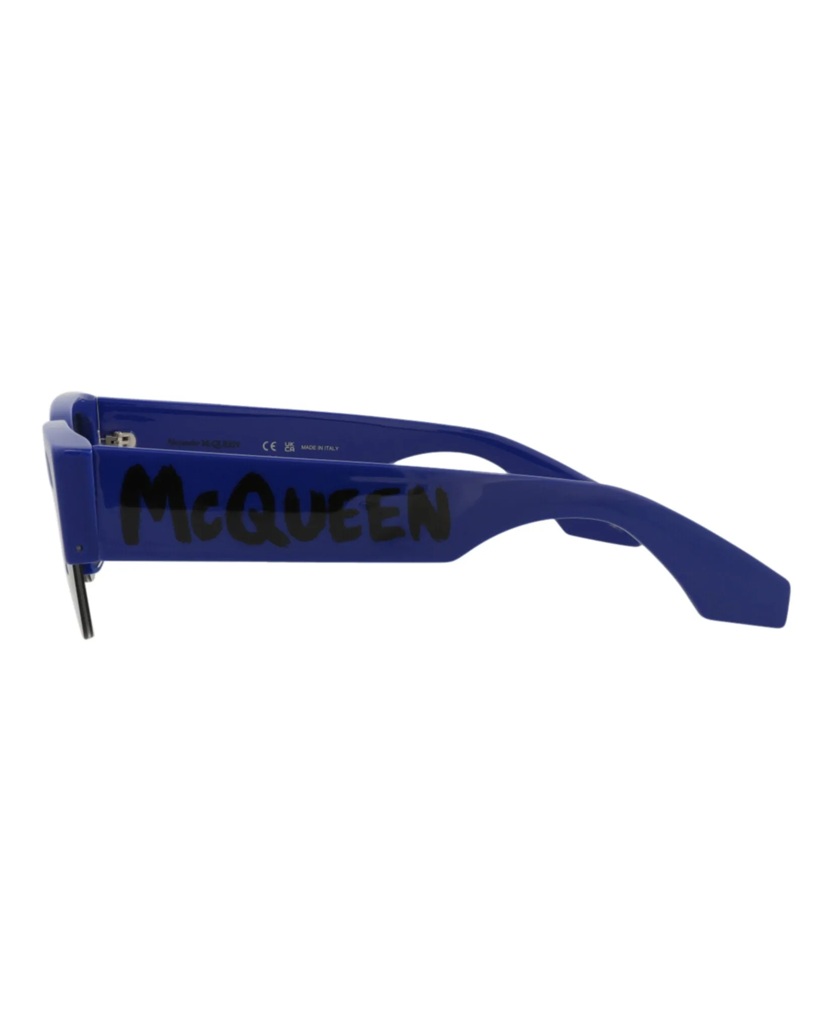 Alexander McQueen Unisex Square/Rectangle Blue Blue Silver Fashion Designer Eyewear