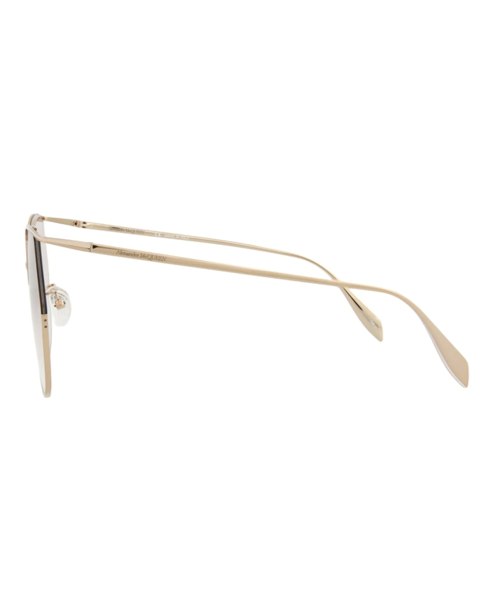Alexander McQueen Womens Round/Oval Gold Gold Pink Fashion Designer Eyewear