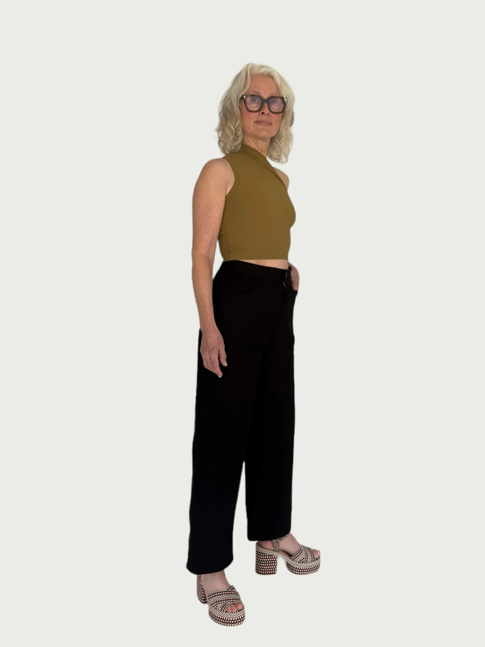 Asymmetrical Tank Top in Chartreuse