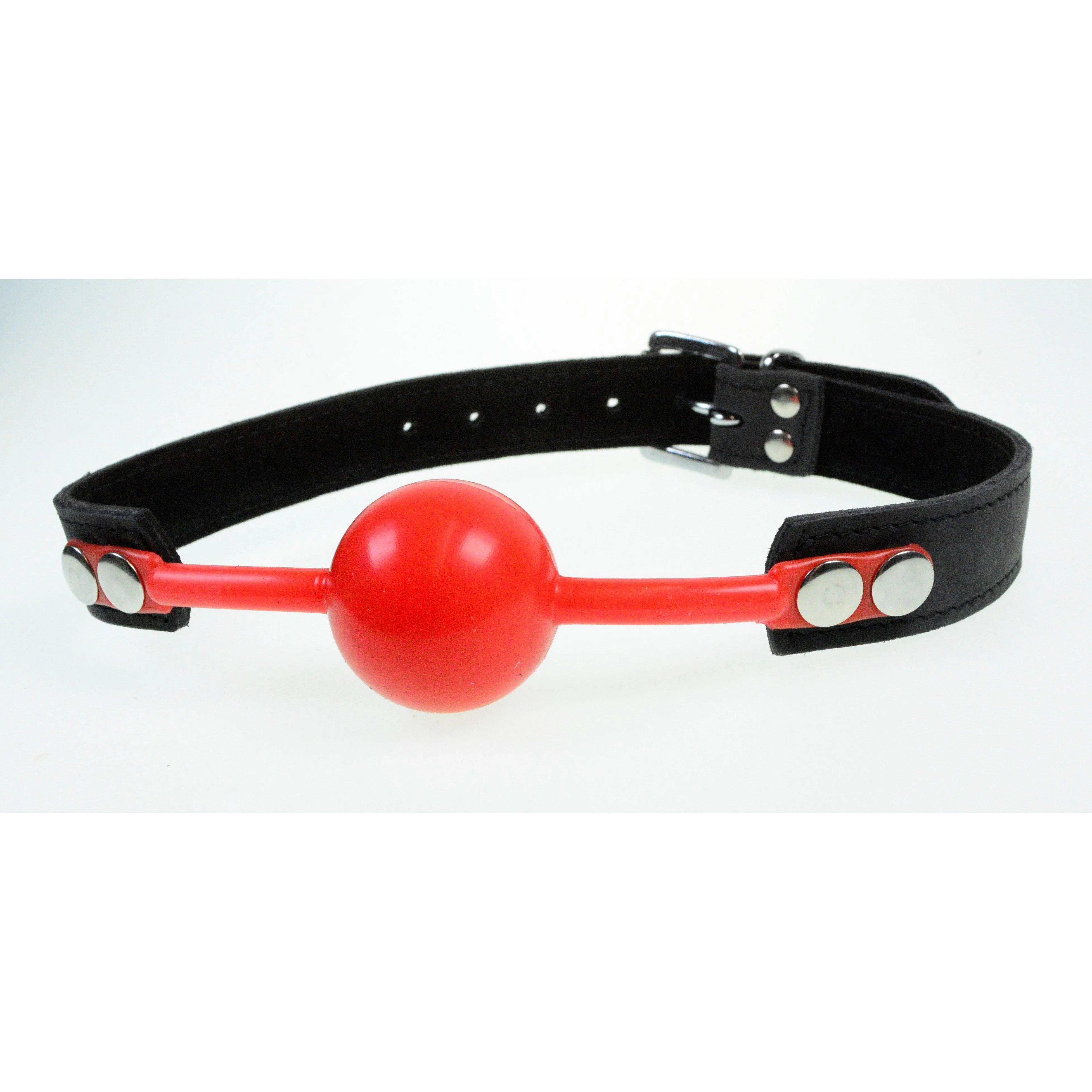 Ball Gag Nubuck Leather w Sil
