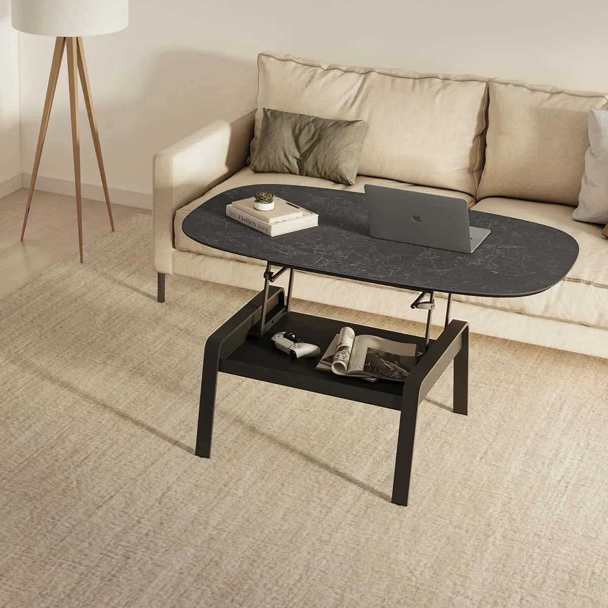 BDI Cloud 9 Lift Coffee Table (Nimbus Black)
