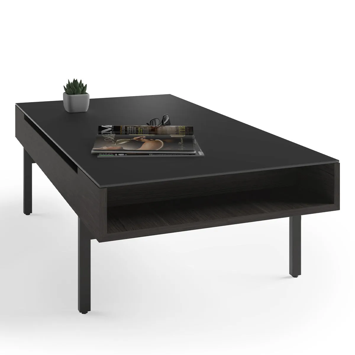 BDI Reveal 1192 Lift Top Coffee Table (Charcoal Stained Ash)