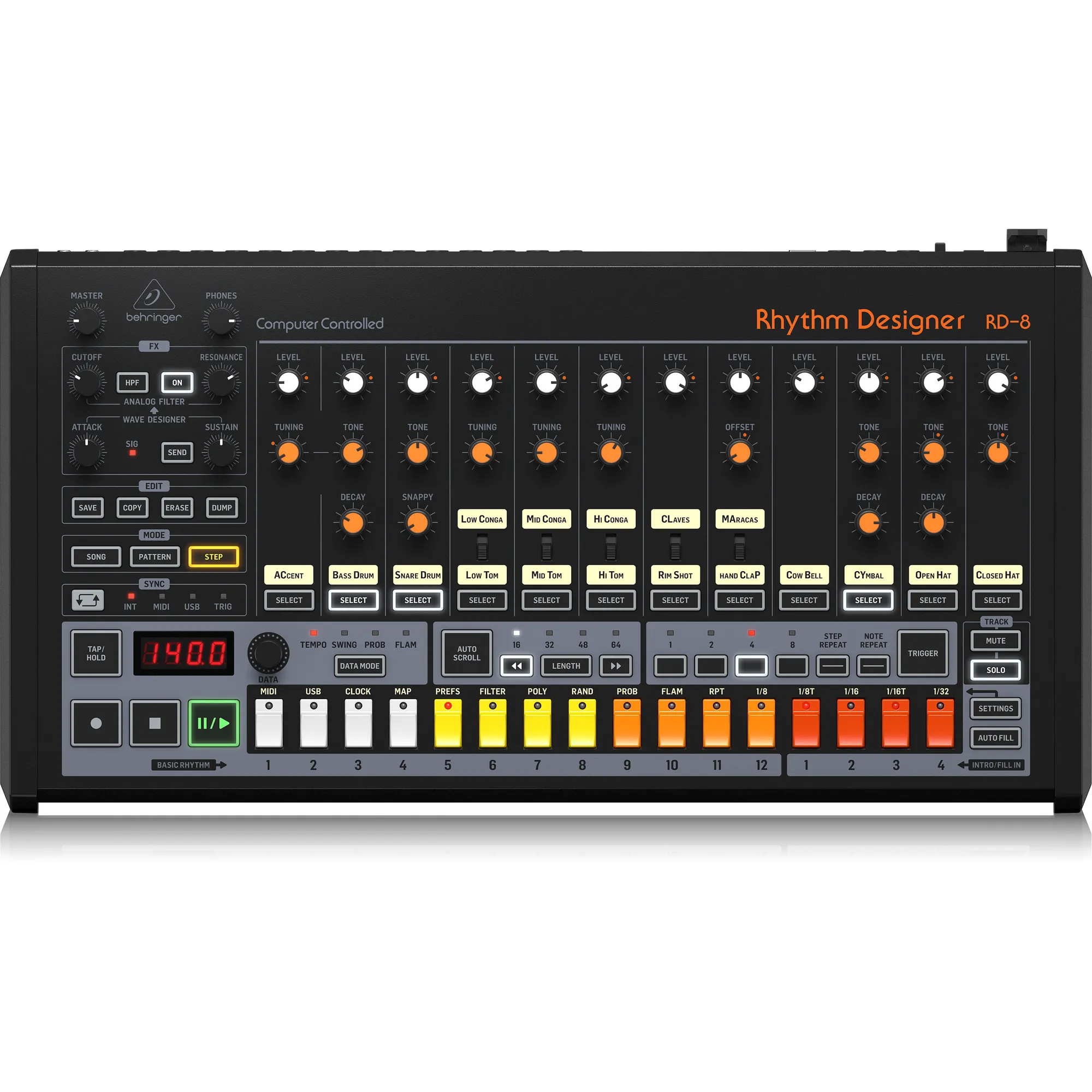 Behringer Rhythm Designer RD-8 Analog Drum Machine