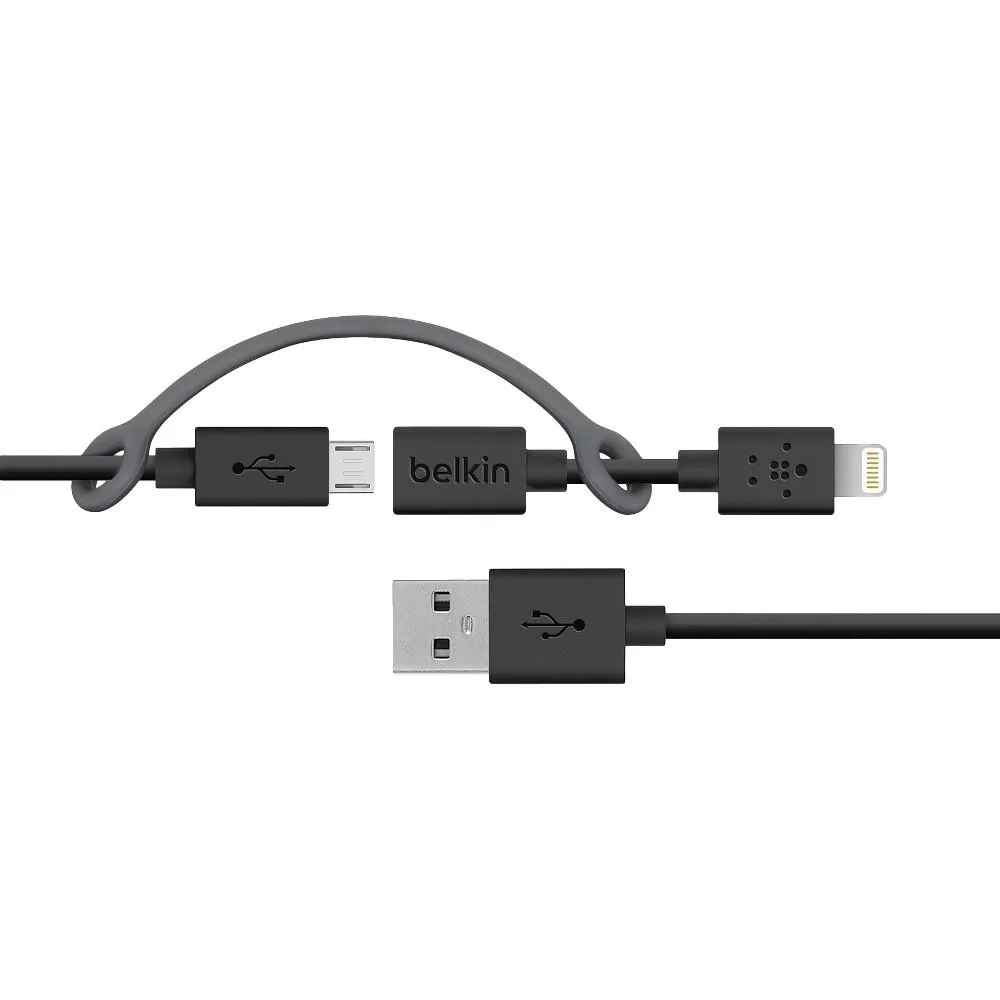 Belkin Cable 2in1 Micro USB   Lightning Cable 1m Black