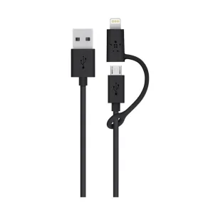 Belkin Cable 2in1 Micro USB   Lightning Cable 1m Black