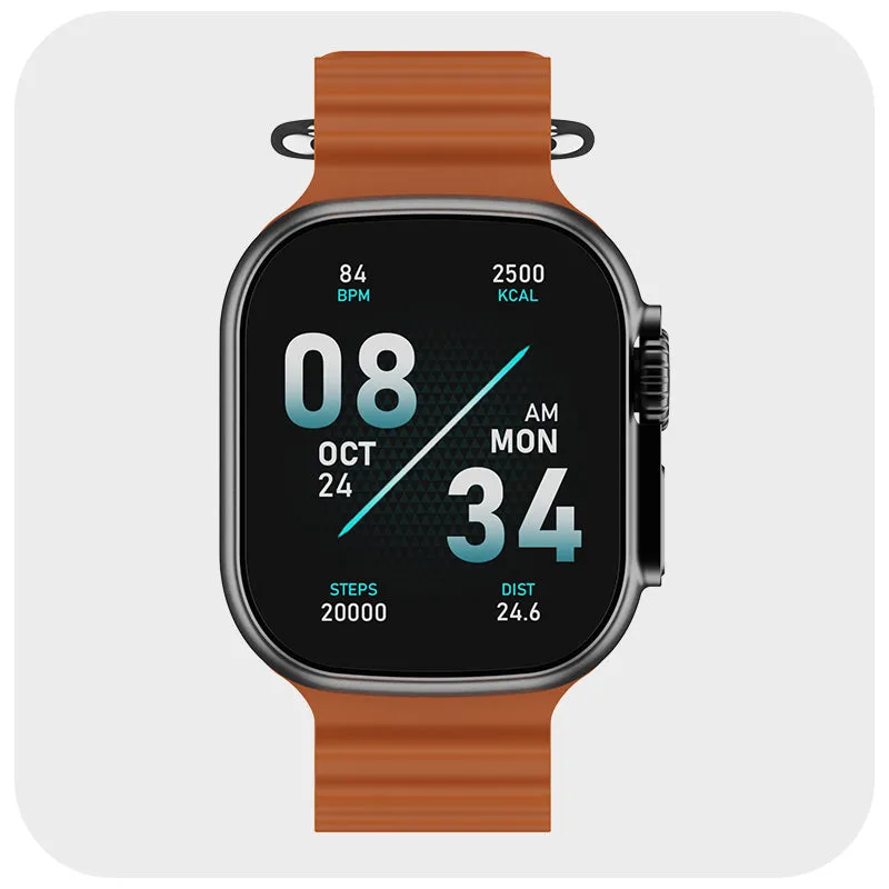 boAt Wave Glory | Smartwatch with 1.96"(4.97 cms) HD Display, BT Calling,  100  Sports Modes, Premium Metal Body