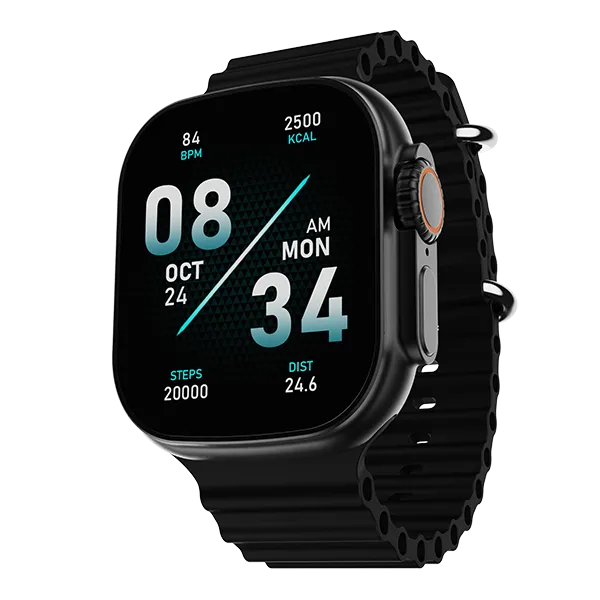 boAt Wave Glory | Smartwatch with 1.96"(4.97 cms) HD Display, BT Calling,  100  Sports Modes, Premium Metal Body