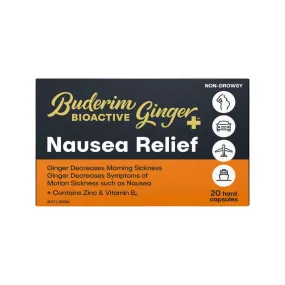 BUDERIM GINGER Bioactive   Nausea Relief Capsules 20 Caps