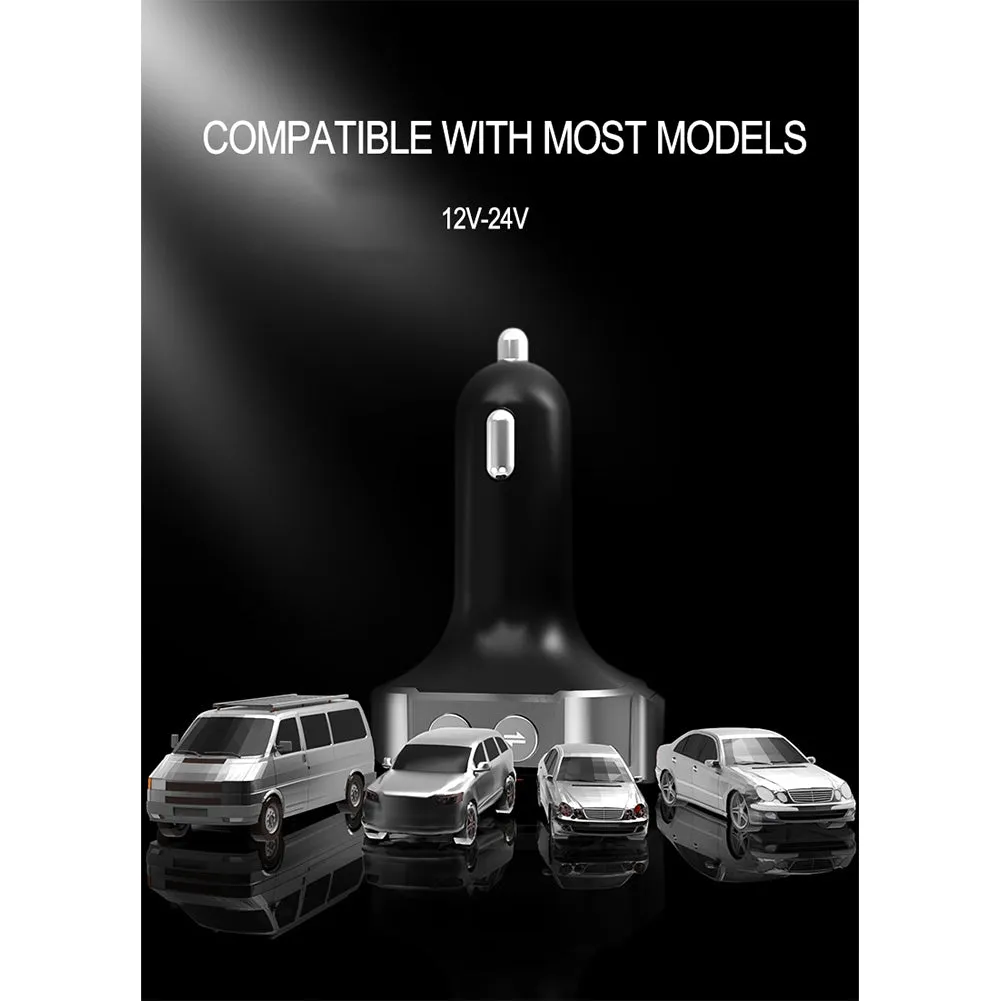 Car Bluetooth-compatible 5.0 Mp3 Player Fm Transmitter One Key