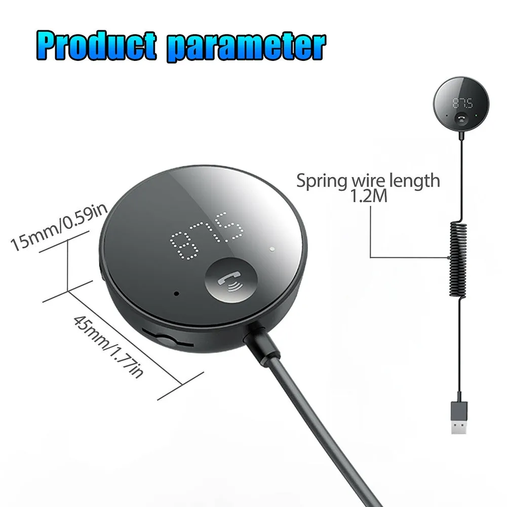 Car Bluetooth-compatible  5.0  Receiver With Microphone
