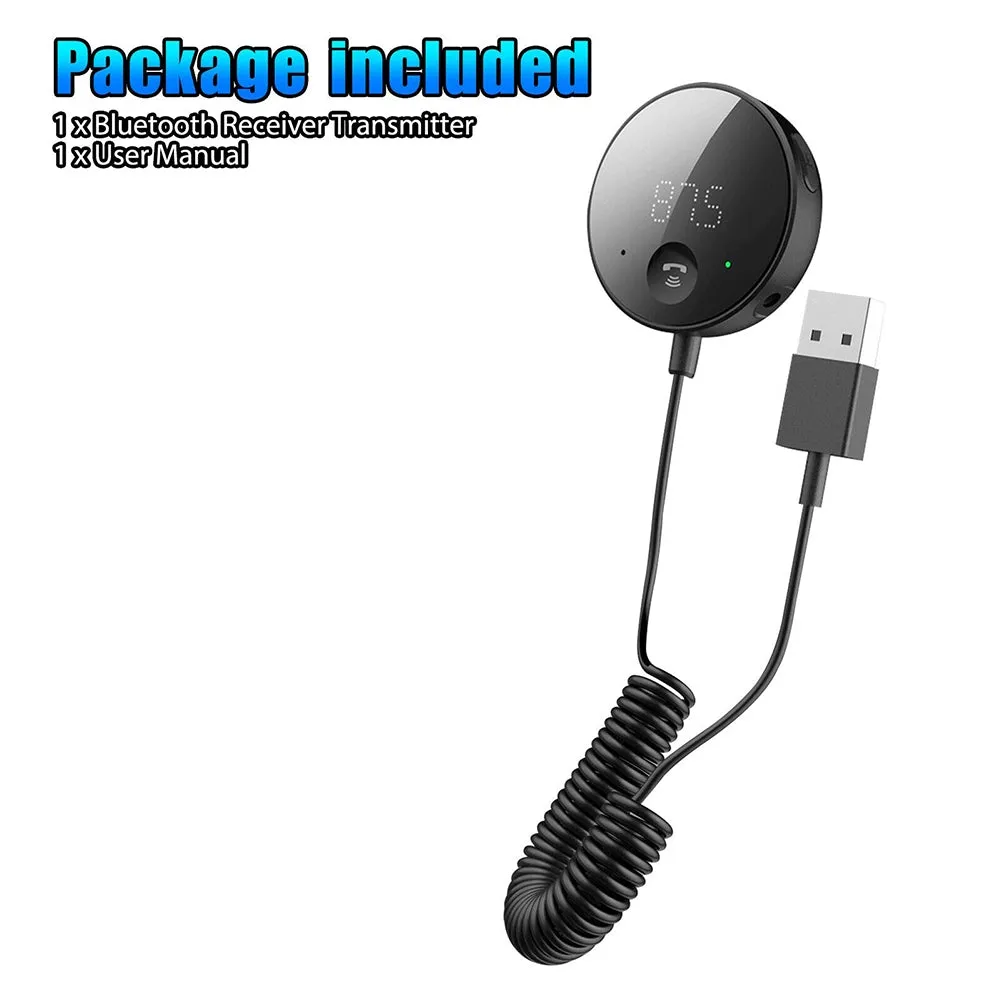 Car Bluetooth-compatible  5.0  Receiver With Microphone