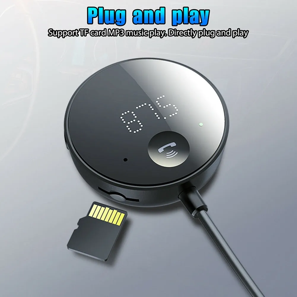 Car Bluetooth-compatible  5.0  Receiver With Microphone