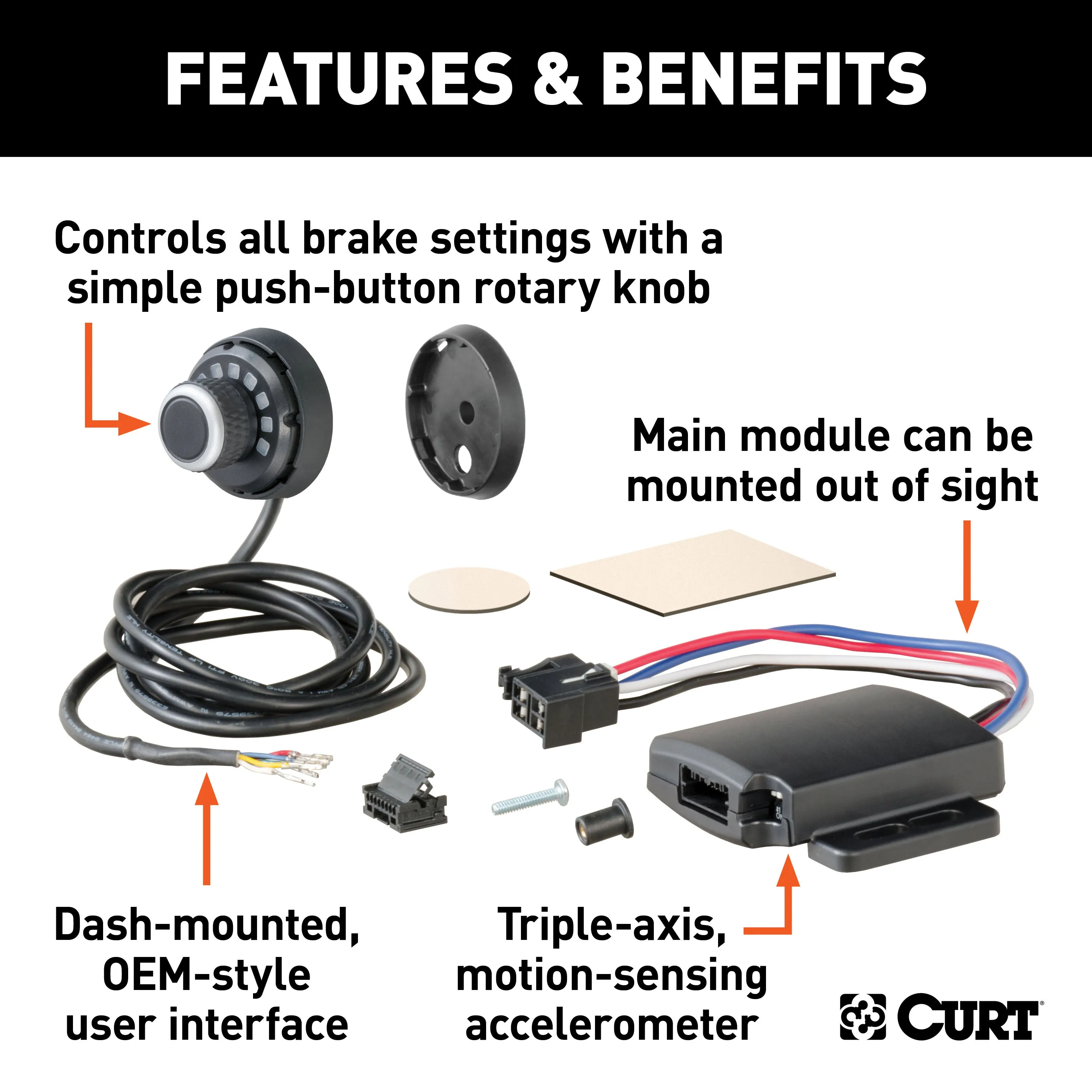 CURT 51170 Spectrum Integrated Proportional Trailer Brake Controller