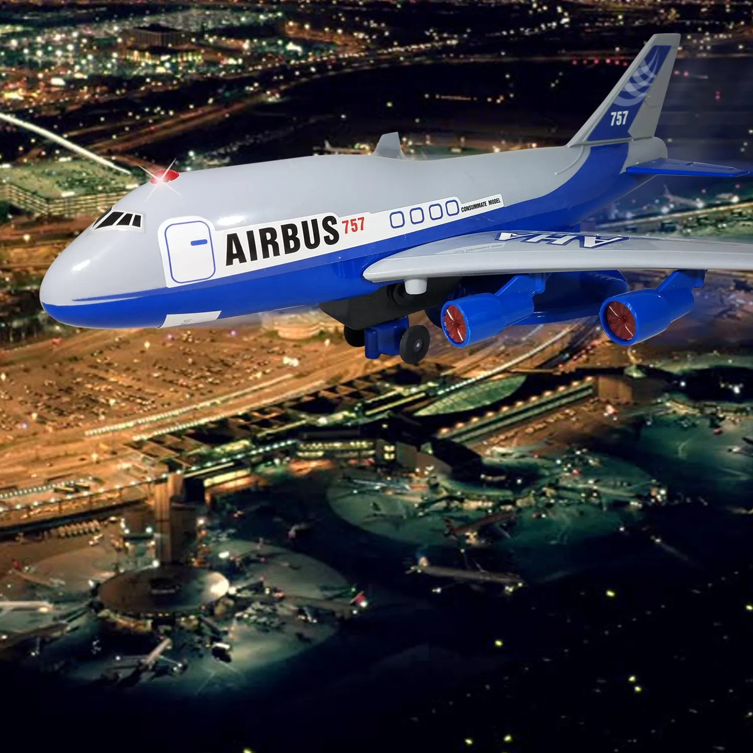 Dual Modes Airbus Model Toy Airplane Realistic Sounds