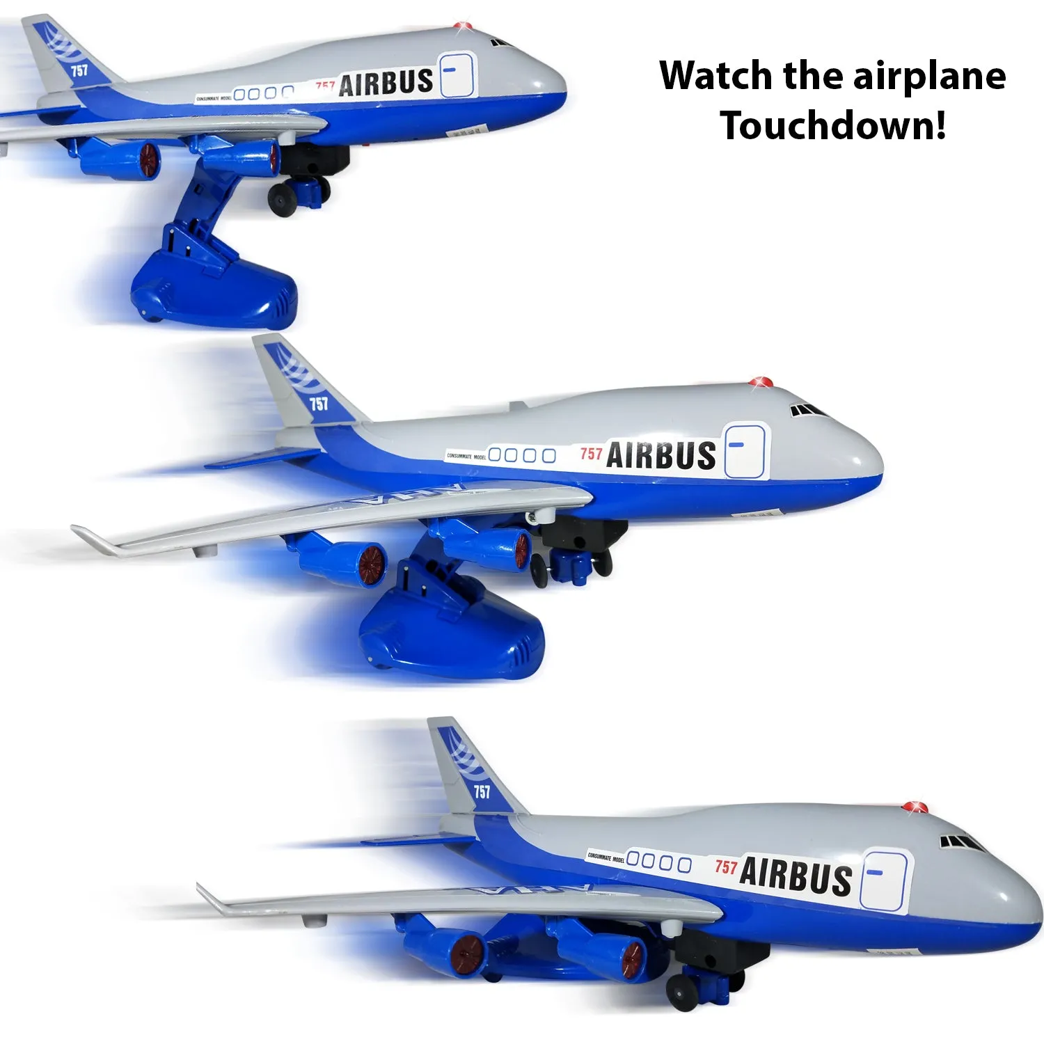 Dual Modes Airbus Model Toy Airplane Realistic Sounds
