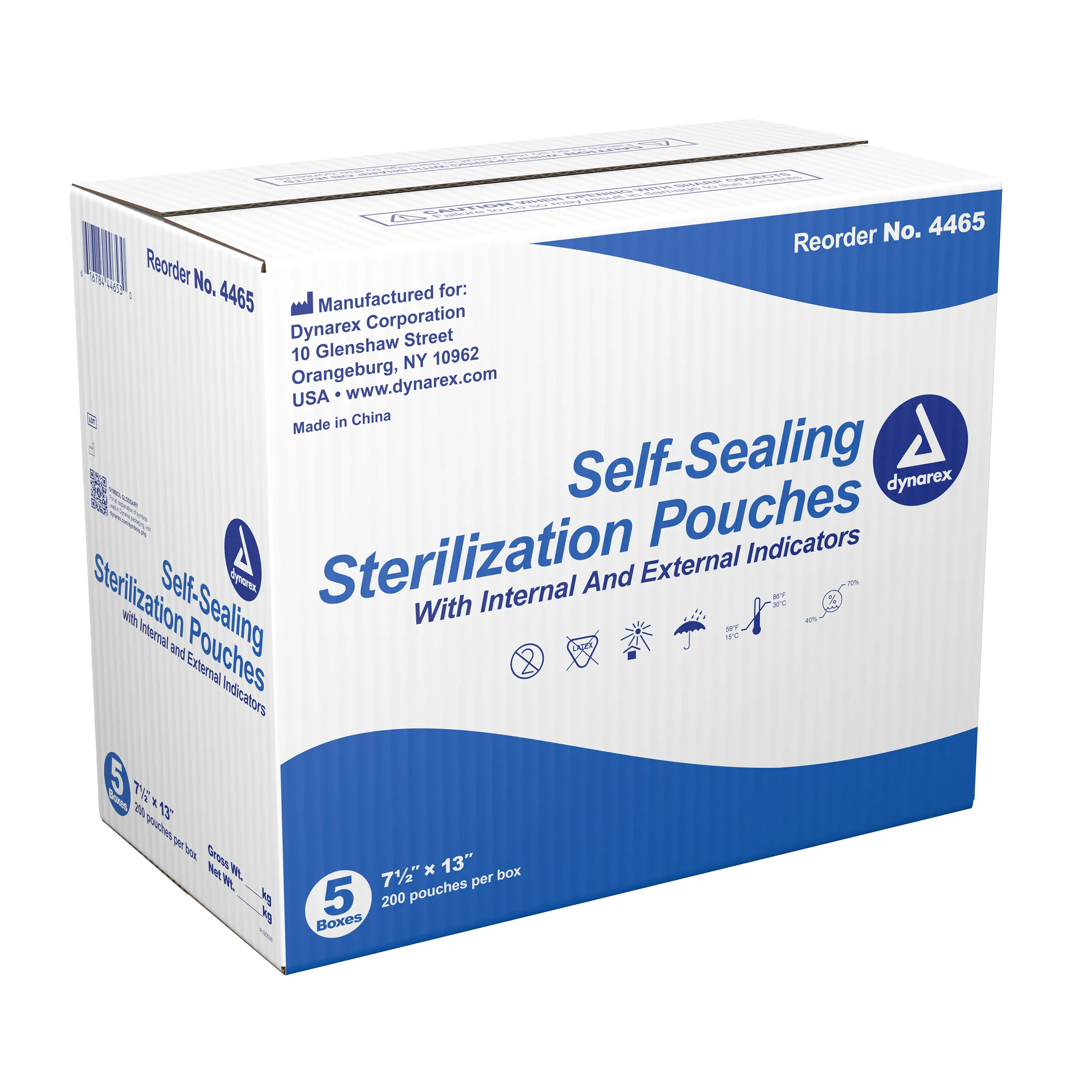 Dynarex - Sterilization Pouches 7.5" x 13"