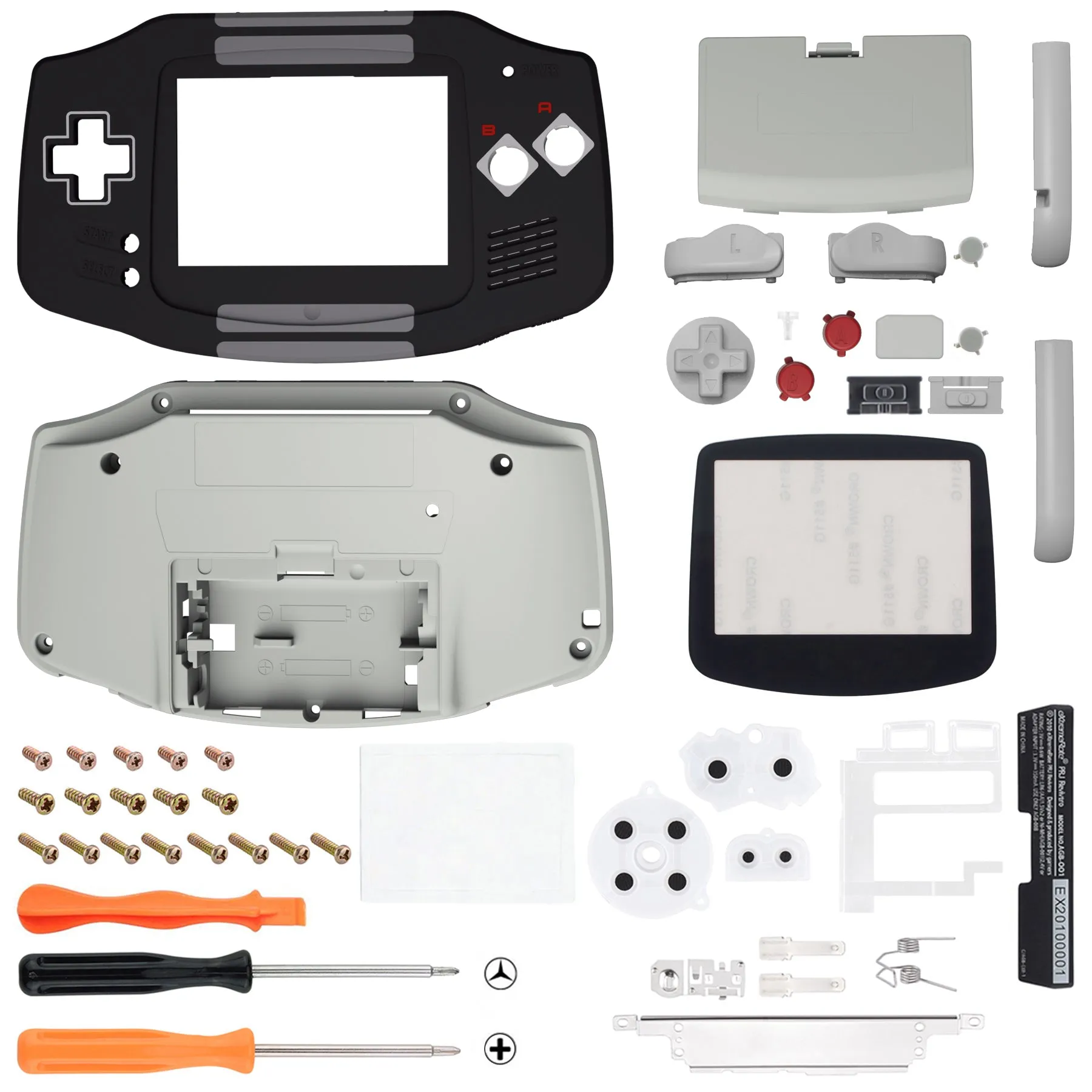 eXtremeRate IPS Ready Upgraded Classics NES Style GBA Replacement Shell Full Housing Cover Buttons for Gameboy Advance – Compatible with Both IPS & Standard LCD – Console & IPS Screen NOT Included - TAGT1037