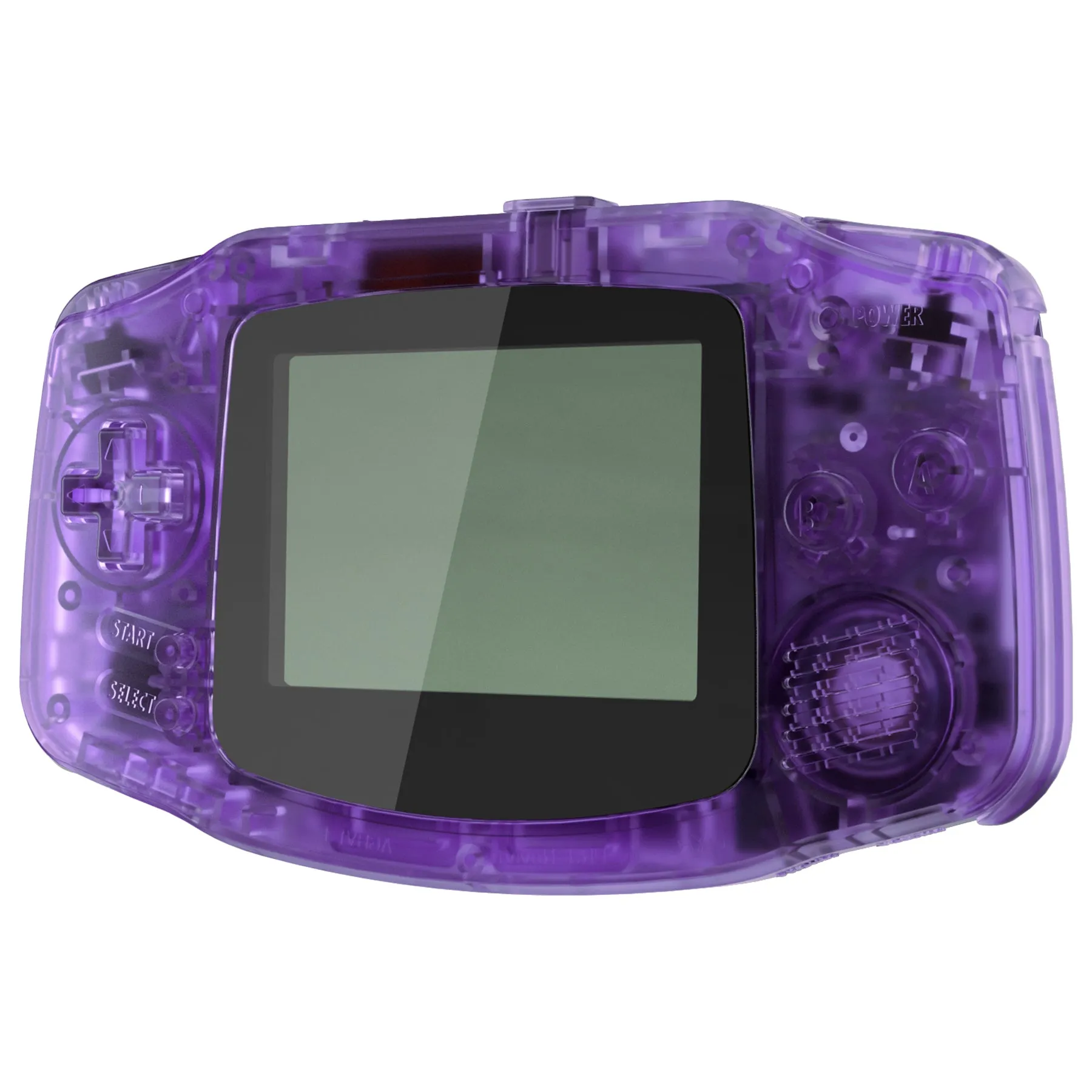 eXtremeRate IPS Ready Upgraded Clear Atomic Purple GBA Replacement Shell Full Housing Cover Buttons for Gameboy Advance – Compatible with Both IPS & Standard LCD – Console & IPS Screen NOT Included - TAGM5005