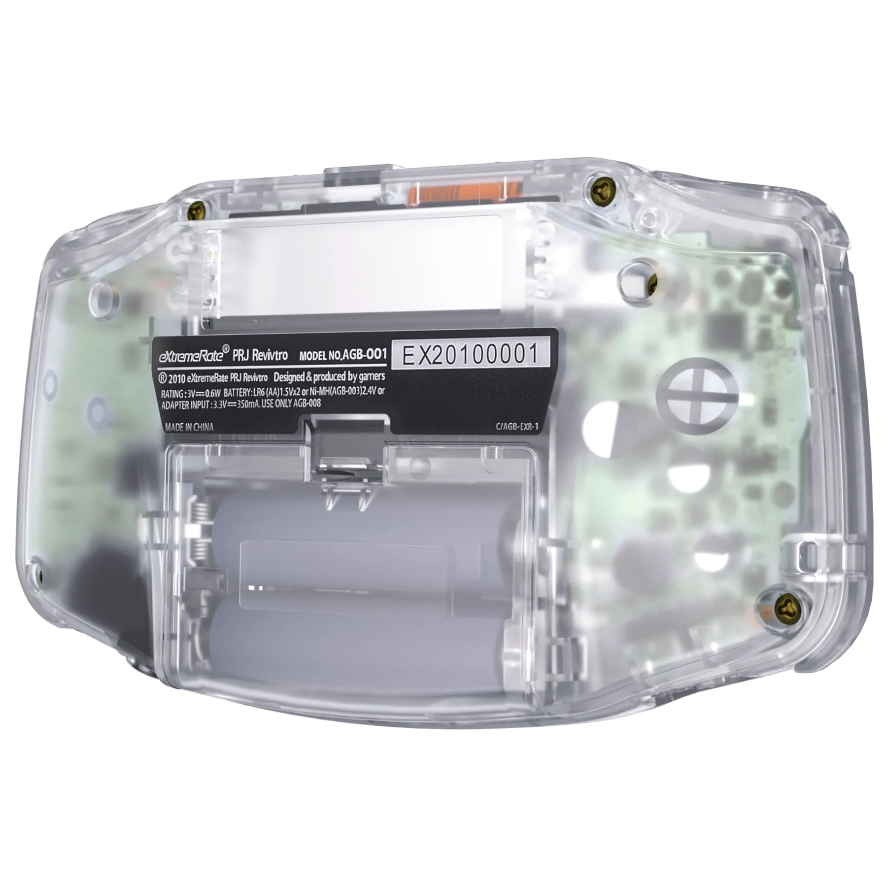 eXtremeRate IPS Ready Upgraded Clear GBA Replacement Shell Full Housing Cover Buttons for Gameboy Advance – Compatible with Both IPS & Standard LCD – Console & IPS Screen NOT Included - TAGM5001