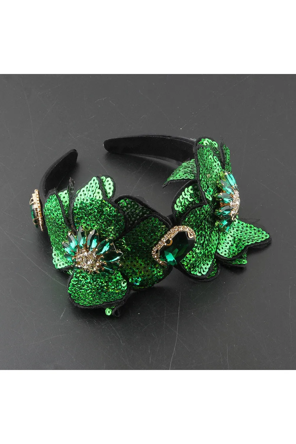 FLOWERS IN THE ATTIC HEADBAND GREEN