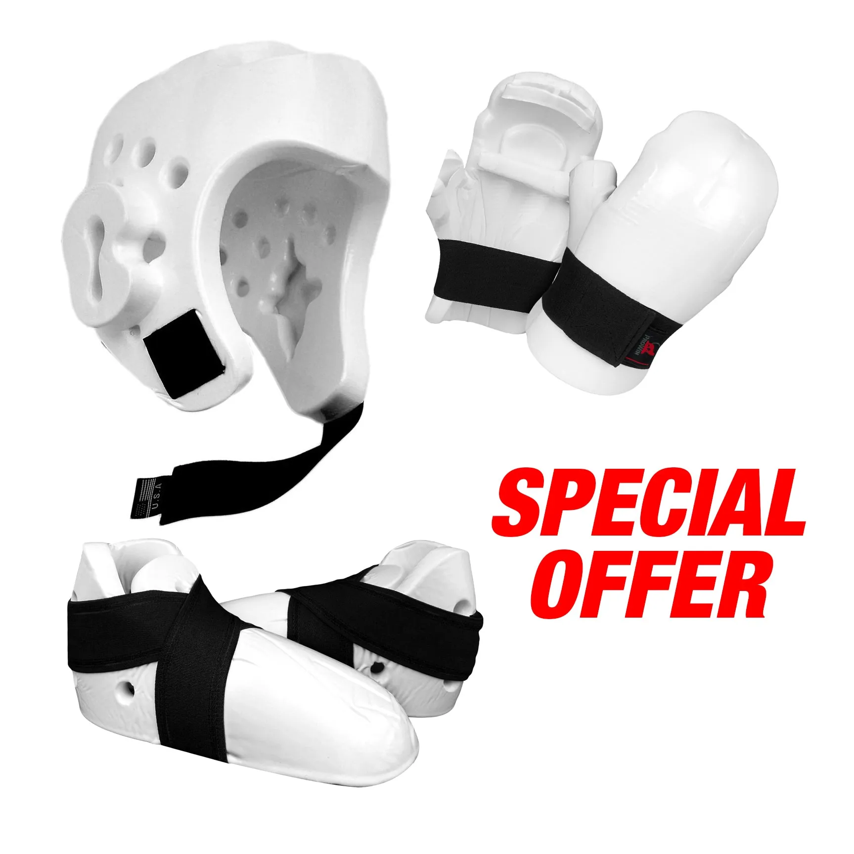 Foam Sparring Gear Set, White