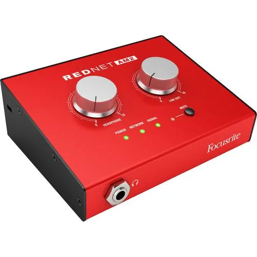 Focusrite Pro REDNET AM2 Stereo Dante Headphone Amplifier And Line-Out Interface
