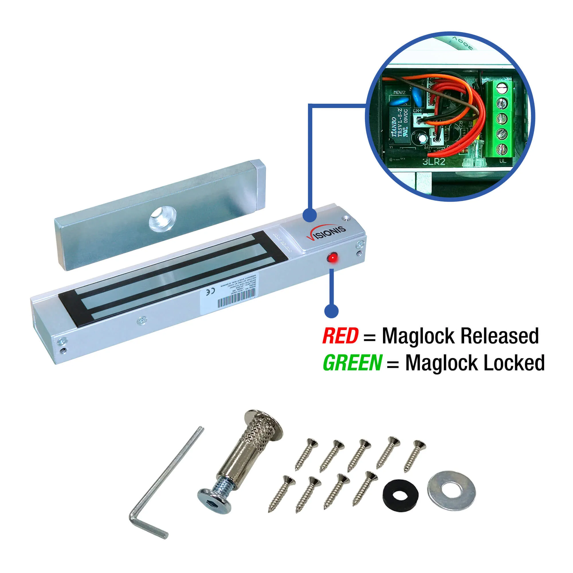 FPC-5615 One Door Access Control In Swinging Door 300lb Maglock   Outdoor Metal Touch Keypad/Reader Standalone   Mini Controller   Wiegand 26, No Software, EM Card   Wireless Receiver   PIR Users Kit