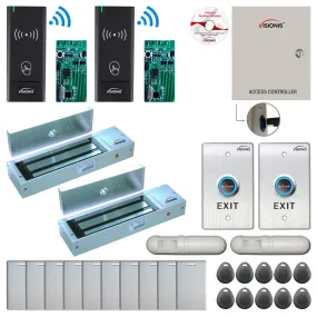 FPC-8981 2 Door Access Control Time Attendance TCP/IP RS485 Wiegand Controller Box   Out Swinging Door 1200lbs Maglock   Outdoor Wireless Card Reader   Wireless Receiver PCB   PIR Motion Detector