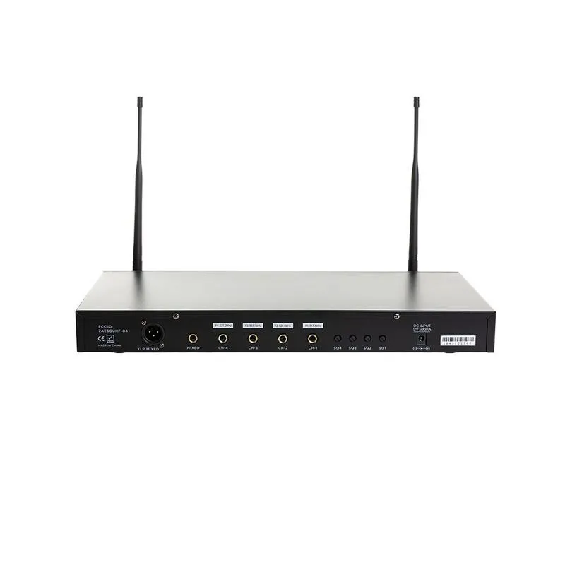 Gemini UHF-04M Four Channel Wireless System, Includes UHF Receiver and 4x Handheld Microphone