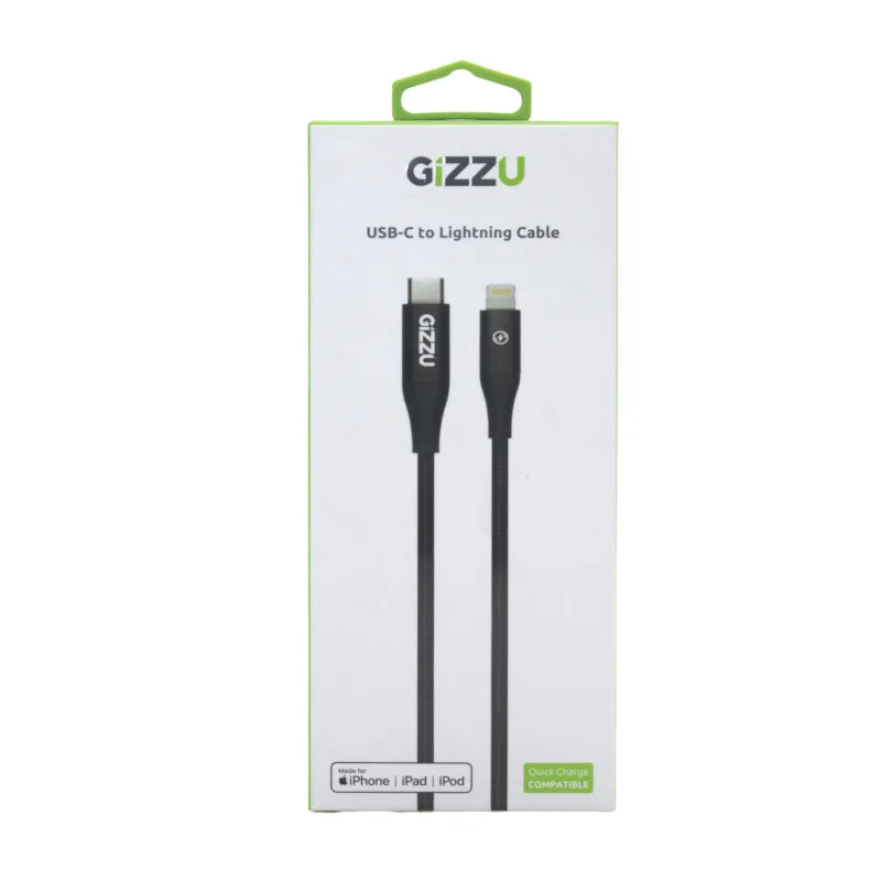 Gizzu Usb-C To Lightning 8Pin 2M Cable - Black