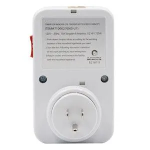Grow1 120V Single Outlet Mechanical Timer